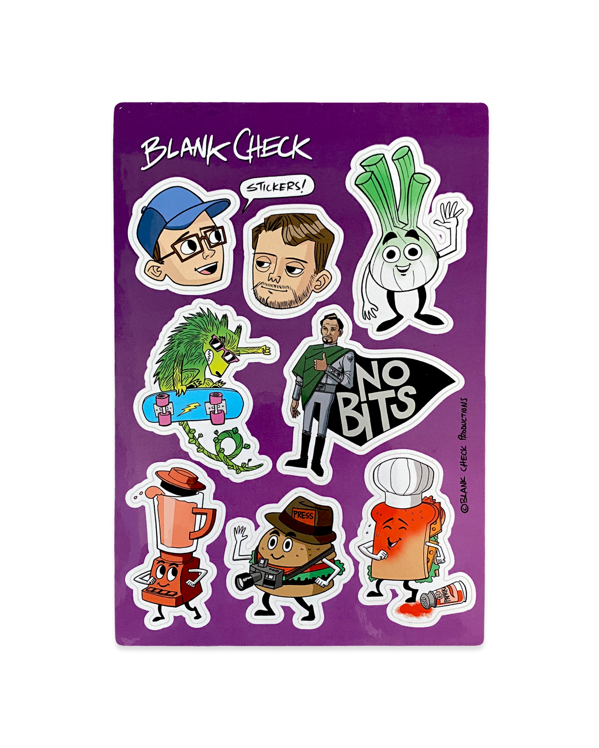 Blank Check Sticker Sheet